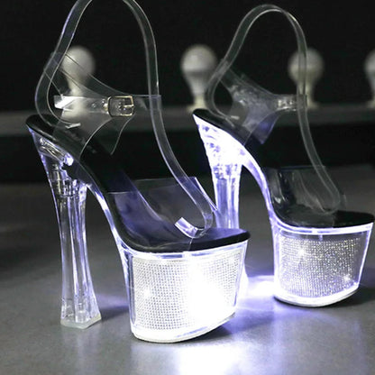 LED Light Up High Heel Sandals