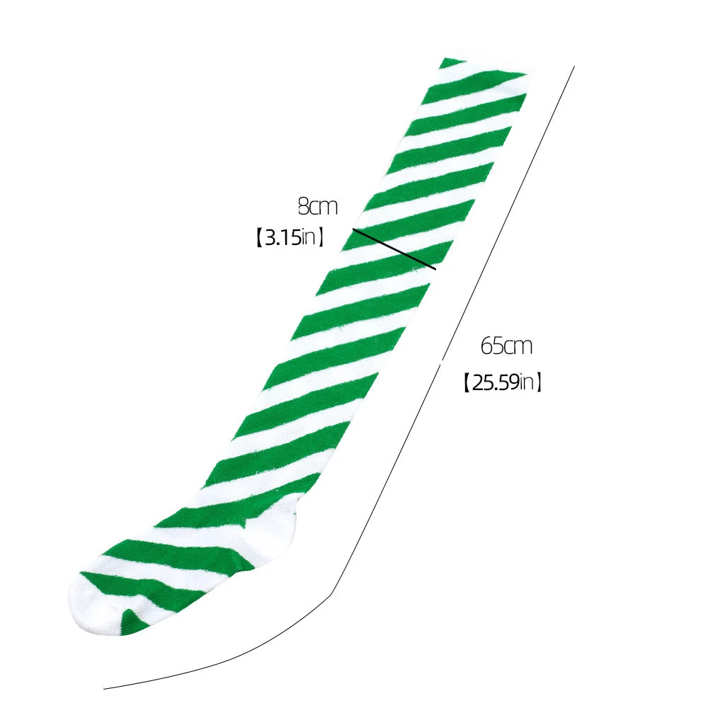 Women striped Christmas socks