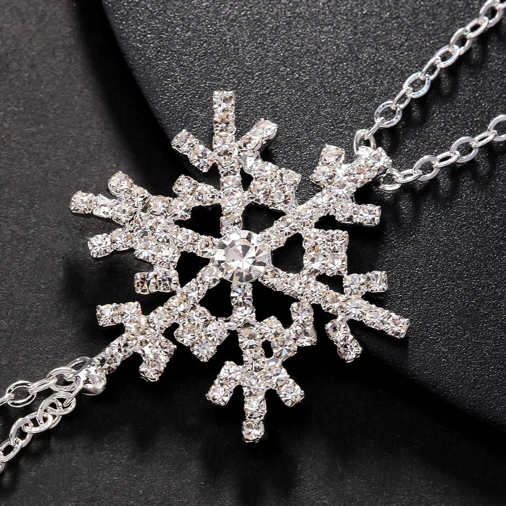 Women Snowflakes Nipple Chain